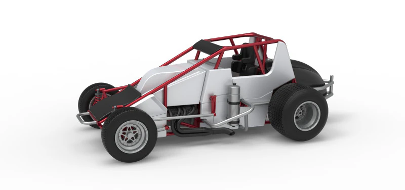 Dirt Silver Crown Car Scale 1 to 25 3D Print Model .c4d .max .obj .3ds .fbx .stl .blend 
