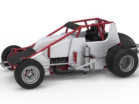 Dirt Silver Crown Car Scale 1 to 25 3D Print Model