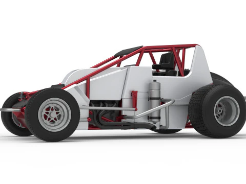 Dirt Silver Crown Car Scale 1 to 25 3D Print Model
