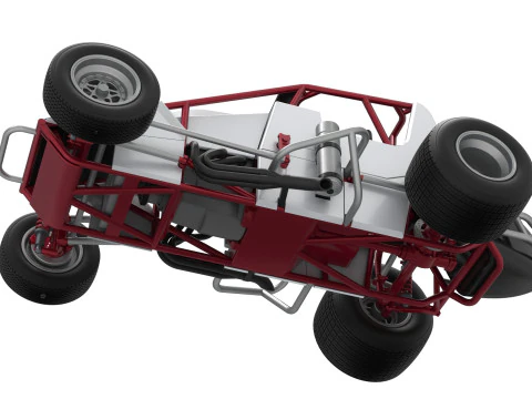 Dirt Silver Crown Car Scale 1 to 25 3D Print Model