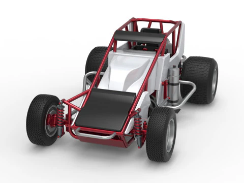 Dirt Silver Crown Car Scale 1 to 25 3D Print Model
