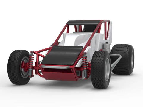 Dirt Silver Crown Car Scale 1 to 25 3D Print Model