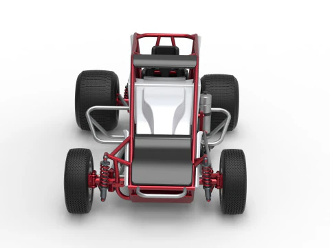 Dirt Silver Crown Car Scale 1 to 25 3D Print Model