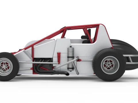 Dirt Silver Crown Car Scale 1 to 25 3D Print Model
