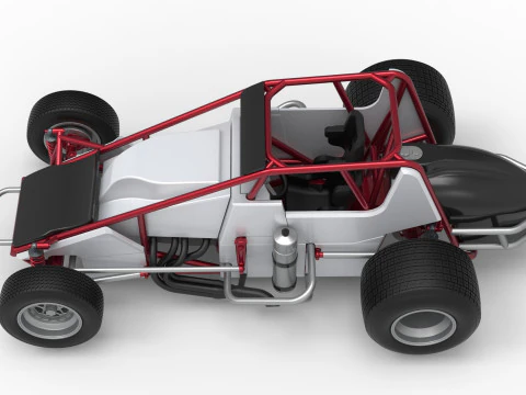 Dirt Silver Crown Car Scale 1 to 25 3D Print Model