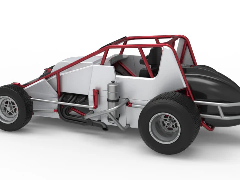 Dirt Silver Crown Car Scale 1 to 25 3D Print Model