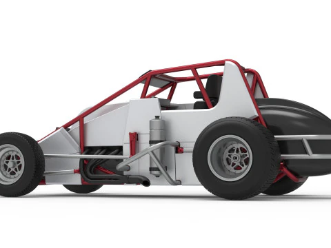 Dirt Silver Crown Car Scale 1 to 25 3D Print Model