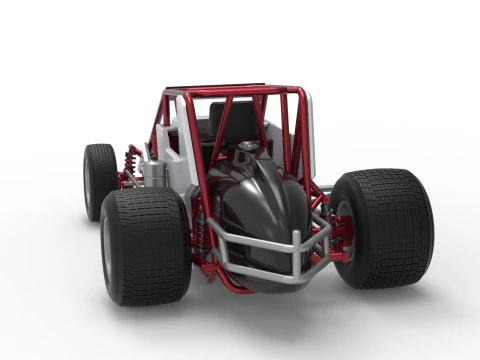 Dirt Silver Crown Car Scale 1 to 25 3D Print Model