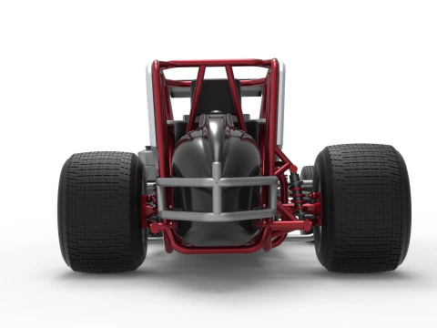 Dirt Silver Crown Car Scale 1 to 25 3D Print Model