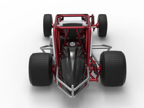 Dirt Silver Crown Car Scale 1 to 25 3D Print Model