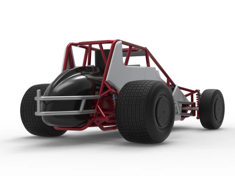 Dirt Silver Crown Car Scale 1 to 25 3D Print Model