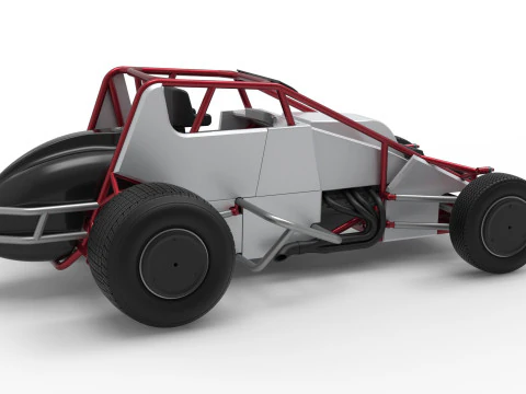 Dirt Silver Crown Car Scale 1 to 25 3D Print Model