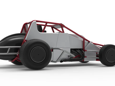 Dirt Silver Crown Car Scale 1 to 25 3D Print Model