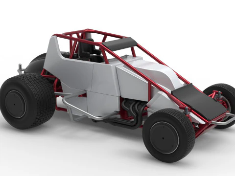 Dirt Silver Crown Car Scale 1 to 25 3D Print Model