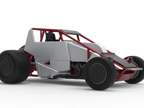 Dirt Silver Crown Car Scale 1 to 25 3D Print Model