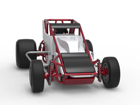 Dirt Silver Crown Car Scale 1 to 25 3D Print Model