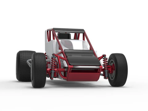 Dirt Silver Crown Car Scale 1 to 25 3D Print Model
