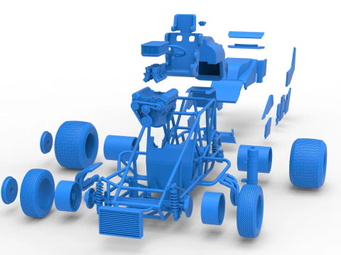 Dirt Silver Crown Car Scale 1 to 25 3D Print Model