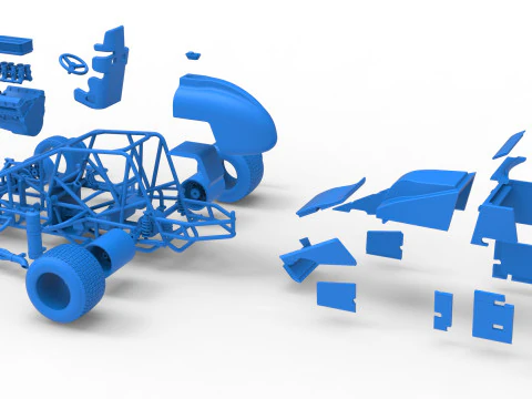 Dirt Silver Crown Car Scale 1 to 25 3D Print Model