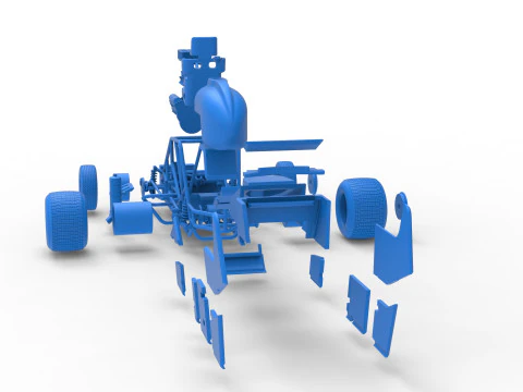 Dirt Silver Crown Car Scale 1 to 25 3D Print Model