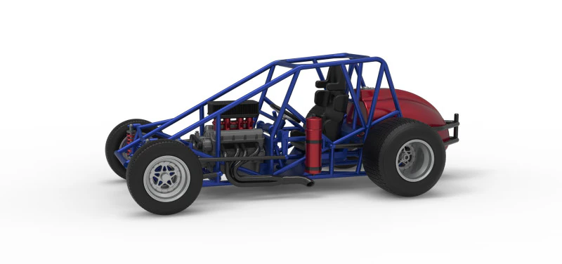 Dirt Silver Crown Car Base Scale 1 to 25 3D Print Model .c4d .max .obj .3ds .fbx .stl .blend