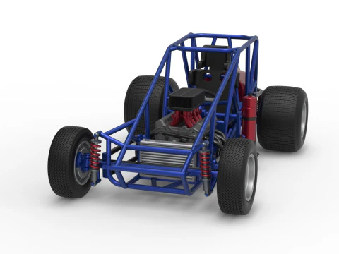 Dirt Silver Crown Car Base Scale 1 to 25 3D Print Model