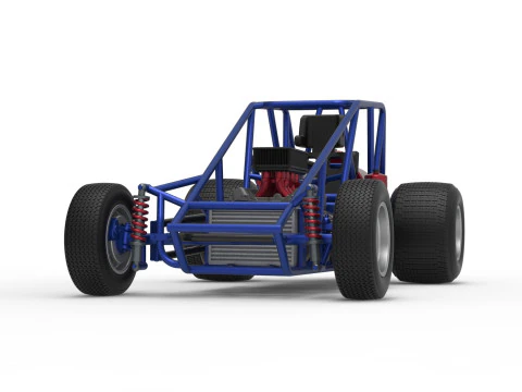 Dirt Silver Crown Car Base Scale 1 to 25 3D Print Model