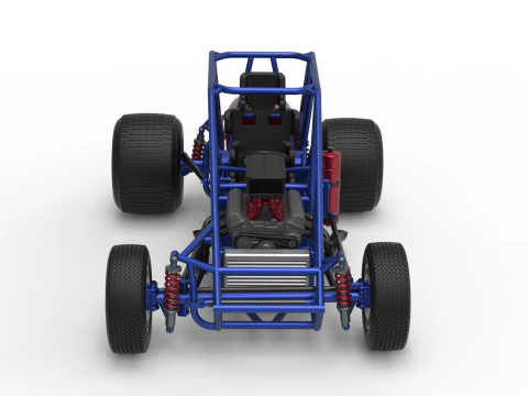 Dirt Silver Crown Car Base Scale 1 to 25 3D Print Model