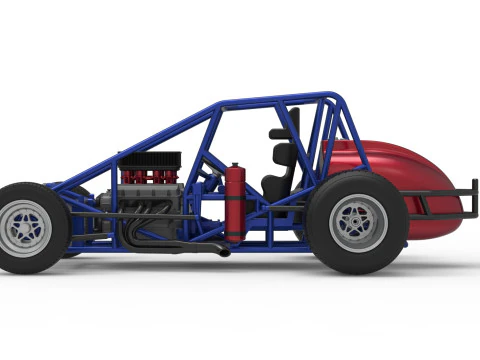 Dirt Silver Crown Car Base Scale 1 to 25 3D Print Model