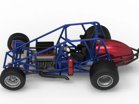 Dirt Silver Crown Car Base Scale 1 to 25 3D Print Model