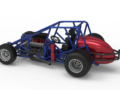 Dirt Silver Crown Car Base Scale 1 to 25 3D Print Model