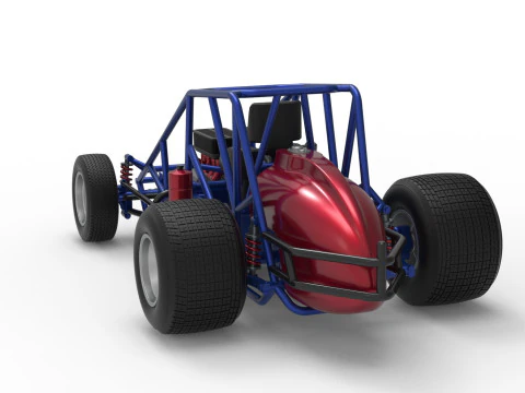 Dirt Silver Crown Car Base Scale 1 to 25 3D Print Model