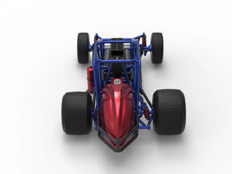 Dirt Silver Crown Car Base Scale 1 to 25 3D Print Model