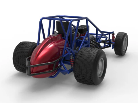Dirt Silver Crown Car Base Scale 1 to 25 3D Print Model