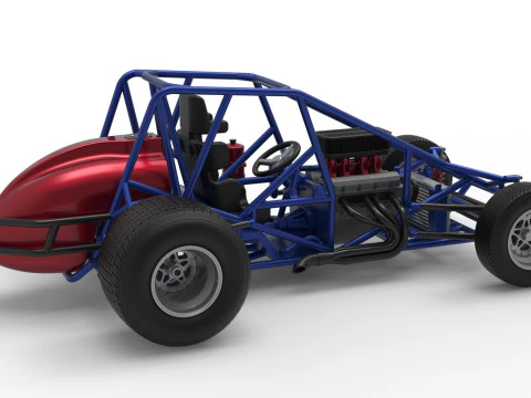 Dirt Silver Crown Car Base Scale 1 to 25 3D Print Model