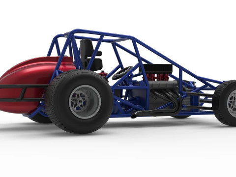 Dirt Silver Crown Car Base Scale 1 to 25 3D Print Model