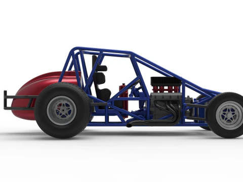 Dirt Silver Crown Car Base Scale 1 to 25 3D Print Model