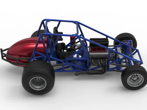 Dirt Silver Crown Car Base Scale 1 to 25 3D Print Model