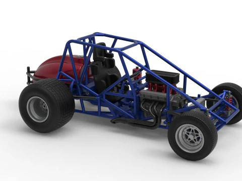 Dirt Silver Crown Car Base Scale 1 to 25 3D Print Model