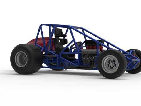 Dirt Silver Crown Car Base Scale 1 to 25 3D Print Model