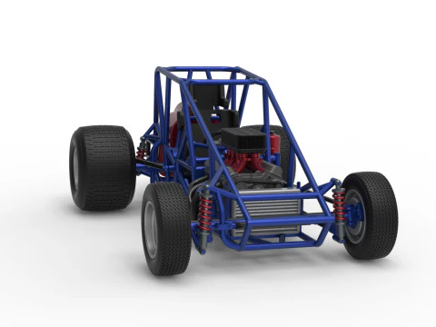 Dirt Silver Crown Car Base Scale 1 to 25 3D Print Model