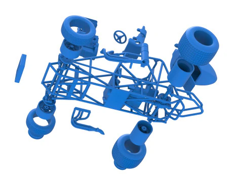 Dirt Silver Crown Car Base Scale 1 to 25 3D Print Model