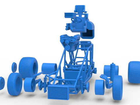Dirt Silver Crown Car Base Scale 1 to 25 3D Print Model