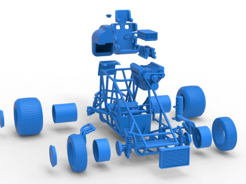 Dirt Silver Crown Car Base Scale 1 to 25 3D Print Model