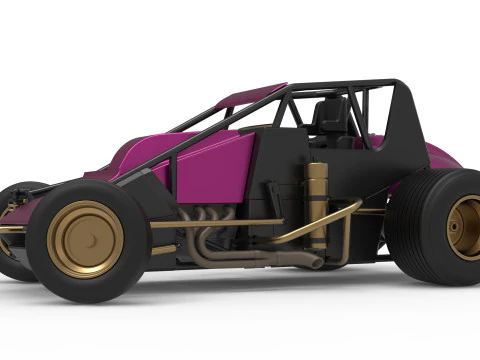 Dirt Silver Crown Car while turning Scale 1 to 25 3D Print Model