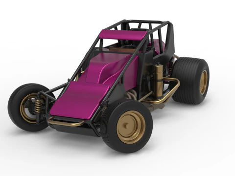 Dirt Silver Crown Car while turning Scale 1 to 25 3D Print Model