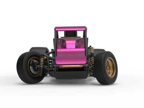 Dirt Silver Crown Car while turning Scale 1 to 25 3D Print Model