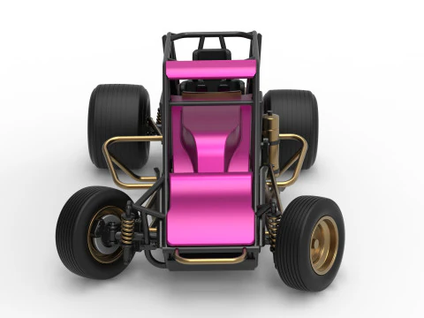 Dirt Silver Crown Car while turning Scale 1 to 25 3D Print Model