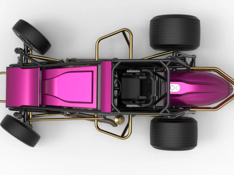 Dirt Silver Crown Car while turning Scale 1 to 25 3D Print Model