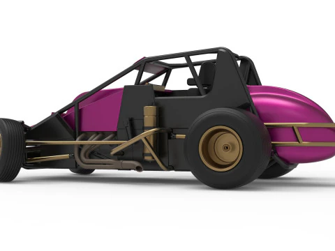 Dirt Silver Crown Car while turning Scale 1 to 25 3D Print Model